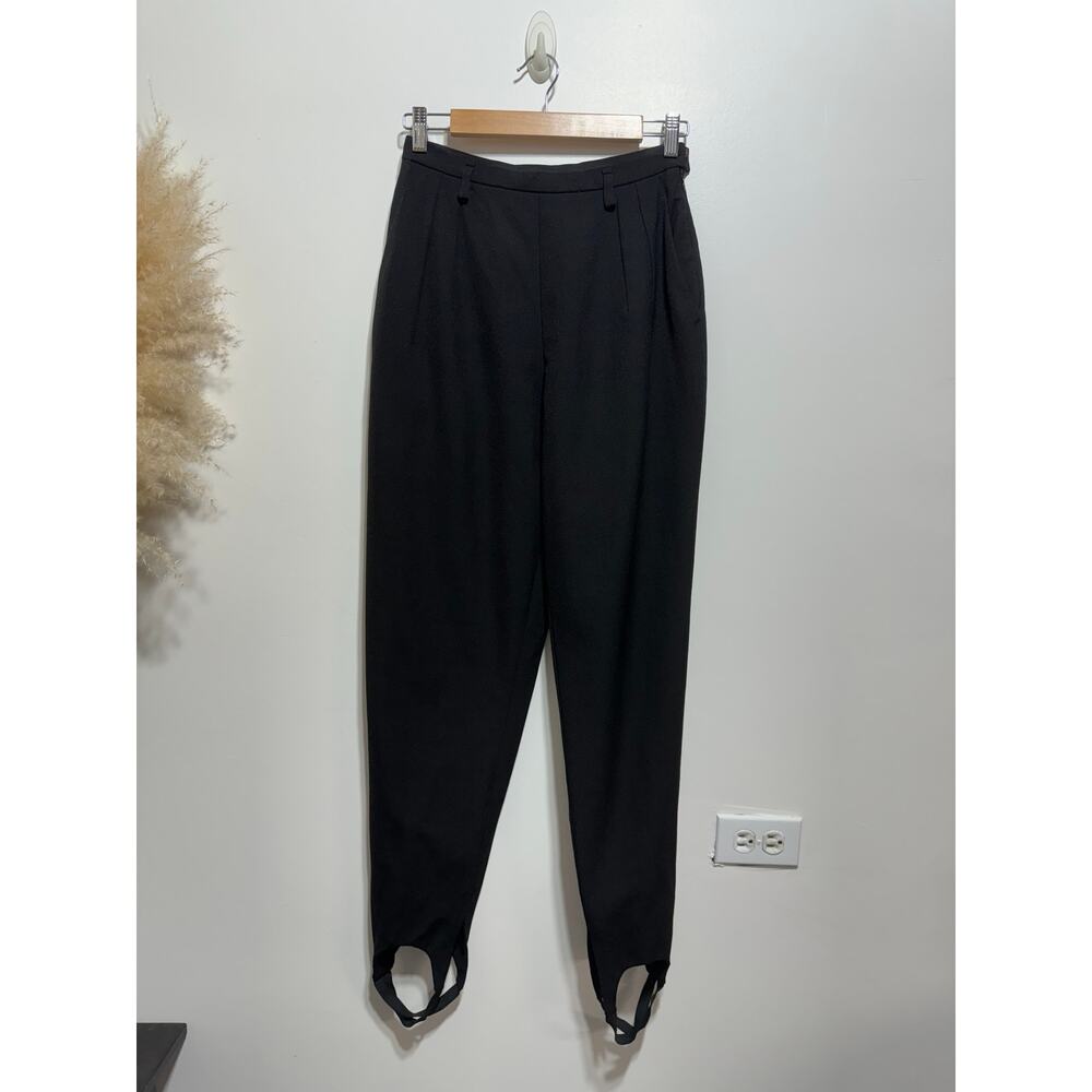 Jil Sander Black Wool High Rise Stirrup Pants Size IT 38 US 2 Made in Italy - Picture 2 of 11